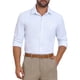 thumbnail image 4 of Camisas de vestir de rayas INSPIRE CHIC para hombres, camisa de botones de manga larga a rayas L blanca, 4 of 5