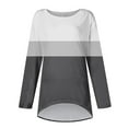 thumbnail image 4 of Feternal Women's T Shirt Tee Shirt Tunic Irregular Hem Print Long Sleeve Weekend Festival / Holiday Print Round Neck Regular Fit Fall & Winter, 4 of 5