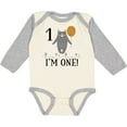 thumbnail image 3 of Inktastic 1st Birthday Woodland Bear 1 Year Old Boys or Girls Long Sleeve Baby Bodysuit, 3 of 5