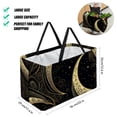 thumbnail image 2 of New Moon Symbol Reusable Foldable Picnic Basket Tote Bag Large Capacity Shopping Bags Beach Bag Oxford Cloth Wildlife Park Basket, 2 of 7