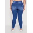 thumbnail image 5 of Women's Plus Size High Waisted Distressed Skinny Jeans, 5 of 5
