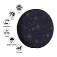 thumbnail image 4 of Fuzoiu Copper-Gold Gloss Outline Chrysanthemum Print Universal Spare Tire Cover with Buckle Strap, Waterproof Wheel Covers for Jeep, Trailer, RV, Truck and All Car-16 inch, 4 of 6