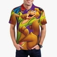 thumbnail image 2 of Lsque Scooby-Doo Pattern Golf Shirts for Men Dry Fit Print Moisture Wicking Performance Short Sleeve Polo Shirt-4X-Large, 2 of 7