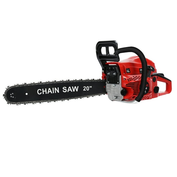 20 Inch Gas Chainsaw, 58CC 2-Stroke Gas Powered Chainsaw, Handheld Cordless Chainsaw, High-Power Logging Saw for Wood Cutting and Tree Trimming