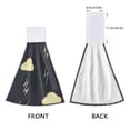thumbnail image 4 of Vintage Thunderstorm Pattern 2 Pack 14''x18'' Hand Towels Soft Coral Fleece Quick Dry Hook and Loop for Kitchen Bathroom, 4 of 7