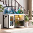 thumbnail image 5 of Homieasy Heavy Duty 55-75 Gallon Aquarium Stand with Power Outlets, LED Light & Storage Cabinet - Reversible Metal Fish Tank Stand, 880LBS Capacity,White, 5 of 7