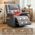 thumbnail image 4 of Korser Swivel Rocker Recliner Chair with Massage Linen for Living Room,Dark Grey, 4 of 6