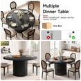 thumbnail image 3 of ROGALIS 47 inch Round Dining Table for 4-6, Circle Kitchen Table with Wood Strip Base, Modern Farmhouse Dinner Tables for Kitchen, Living Room, Black, 3 of 9