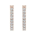 thumbnail image 2 of 1 Carat Prong Set Diamond Inside-out Hoop Earrings in 14K Rose Gold (I1-I2 Clarity), 2 of 3