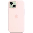 iPhone 15 Silicone Case with MagSafe Light Pink