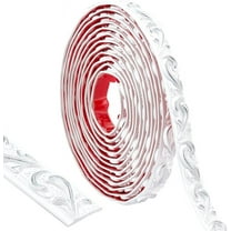 16.4Ft Flexible Molding Trim Peel and Stick Self Adhesive Waterproof Paintable Wall Mirror Corner Edge Tile Trim for Floor Furniture Baseboard Countertops Border Decor Silver DIY