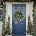thumbnail image 6 of ZhyrZng Christmas Ornament Christmas Wreath For Front Door Christmas Decorations 18 Inch With Bells And Ribbons Household Artificial Wreath Crowns Tables Walls Window Indoor Outdoor Decoration, 6 of 9