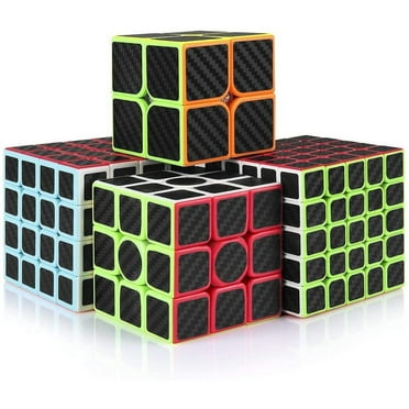 QiShi Speed Cubes, Speed Cube Set of 2x2x2 3x3x3 4x4x4 5x5x5 Stickerless Puzzle Magic Cube with Gift Box, Frosted Surface Enhanced Edition