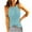 Blue, variant on Womens Sleeveless High Neck Halter Sweater Tank Tops Basic Rib Knit Summer Vest Beach Camis Tee Shirts(Black,M)