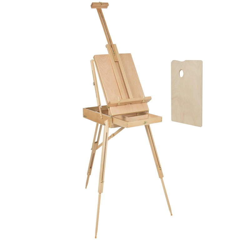  Tangkula French Style Painting Easel, Portable Art Easel with  Sketch Box, Artist Drawer, Palette & Shoulder Strap, Adjustable Tripod  Wooden Easel Stand Holds Canvas up to 34 for Painting, Drawing