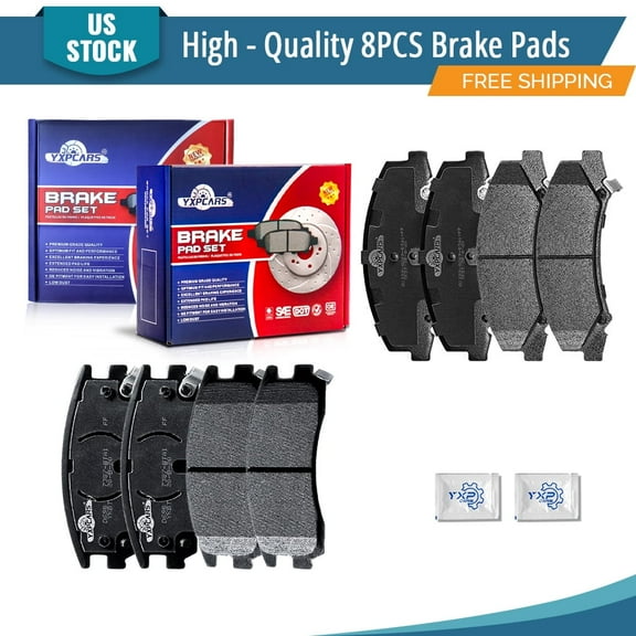 YXPCARS 8PCS Brake Pads, Front & Rear Ceramic Pads for Chevrolet Impala Monte Carlo Buick Allure LaCrosse(D1159 D698)