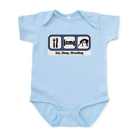 CafePress - Eat, Sleep, Wrestling Infant Bodysuit - Baby Light Bodysuit, Size Newborn - 24 Months