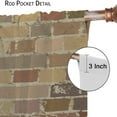 thumbnail image 6 of Brick Wall Curtains Vintage Style Colorful Rustic Brick Wall Art Print for Bedroom Living Room Bathroom Decor Rod Pocket Blackout Window Drape 52x84in, 6 of 6