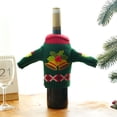 thumbnail image 2 of Bearachild Navidad tejer botella de vino muñeco de nieve guirnalda cubierta ropa cocina de cena para Año Nuevo suministros para arreglos de fiesta de Kits de decoración para fiestas Campana Bearachild HA070654-02, 2 of 6