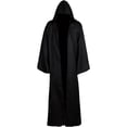 thumbnail image 3 of Disfraz de Anakin Obi Wan Fantasia para hombre, caballero medieval, camisa larga con capucha, capa, ropa de fiesta de Halloween, 3 of 4