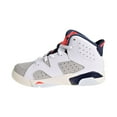 thumbnail image 4 of Jordan 6 Retro BT Little Kid's Shoes White/Infrared 23/Natural Grey 384666-104, 4 of 6