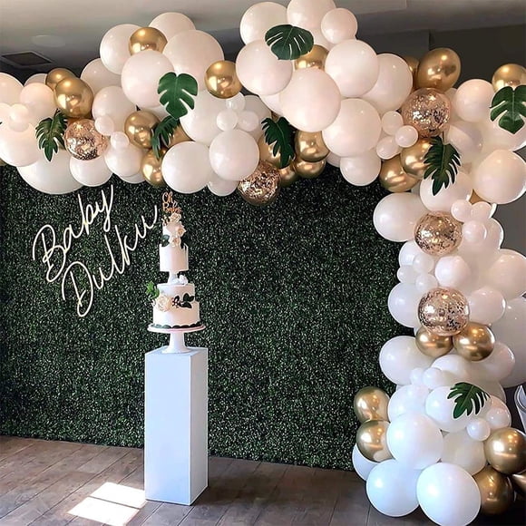 White Balloon Garland Arch Kit -Mixed Sizes White Balloons Party Decorations for Wedding Bridal Shower Gender Reveal Baby Shower Birthday Party Decorations