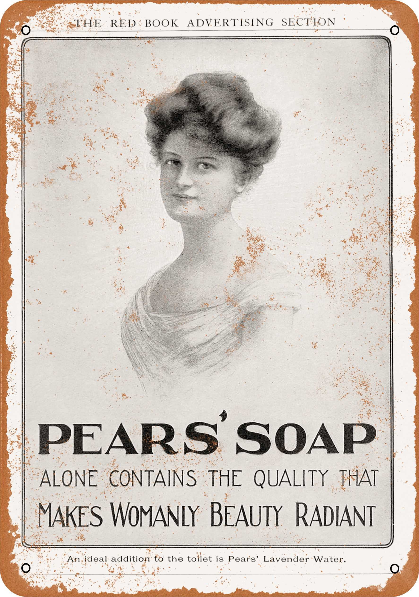1904 Pears' Soap Metal Sign - 10x14 inch - Vintage Look 2 - Walmart.com ...