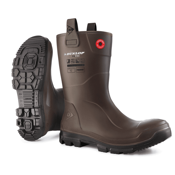 Dunlop Purofort RigPRO full safety - lightweight Construction boots for Men & Women - Waterproof Safety boots with Steel Toe - Chemical and Slip Resistant with Cold insulation - Size 5 - 14