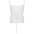 thumbnail image 6 of tarylea Going out Tops for Women Spaghetti Strap Square Neck Tank Tops Tie Back Solid Color Camisole Casual Summer Cute Tops, 6 of 8