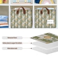 thumbnail image 4 of Yayeee Foldable Storage Basket for Shelves Waterproof Cloth Bins with Handles, Olive Green Flowers, 4 of 7