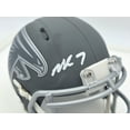 thumbnail image 2 of Michael Vick Autographed Atlanta Falcons Slate Gray Speed Mini Helmet Beckett BAS Witness 243637, 2 of 5