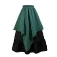 thumbnail image 4 of Women's Medieval Renaissance Costume Peasant Maxi Long Skirt Vintage Irregular Hem Victorian Ren Faire Skirt, 4 of 5