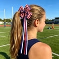 thumbnail image 5 of HOARBOEG 1Pcs Patriotic Hair Bows Set of 7 – USA Flag Print Scrunchies & Independence Day Hair Ties in Red, White, and Blue – 4th of July Hair Accessories for Women, 5 of 5