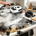 thumbnail image 2 of CURYMAY 2500W Handheld Steam Cleaner High Temperature Pressurized Steam Cleaning Machine Portable Car Steamer with Brush Heads (White), 2 of 7