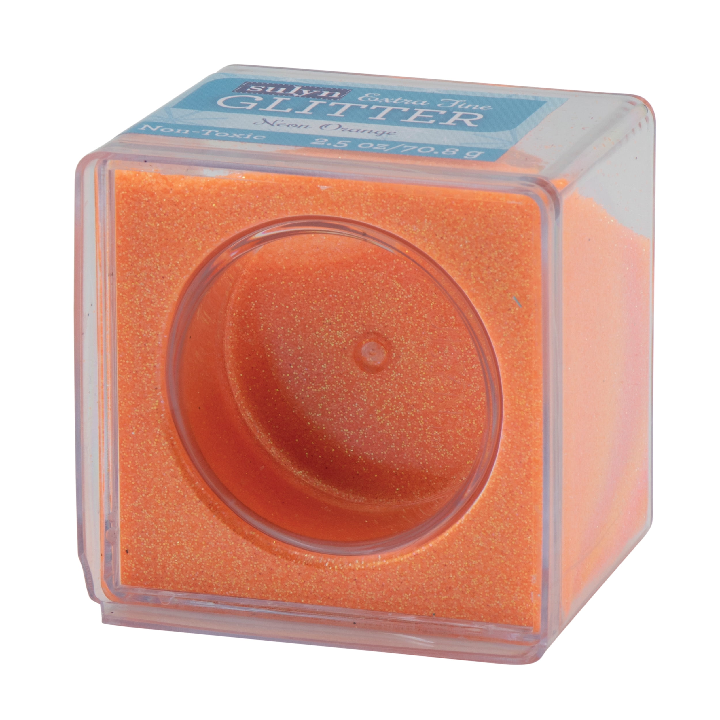 Sulyn Extra Fine Glitter for Crafts, Neon Orange, 2.5 oz 