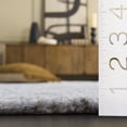 thumbnail image 4 of Safavieh Glory Maksim Abstract Shag Runner Rug, Ivory/Light Blue, 2'3" x 8', 4 of 10