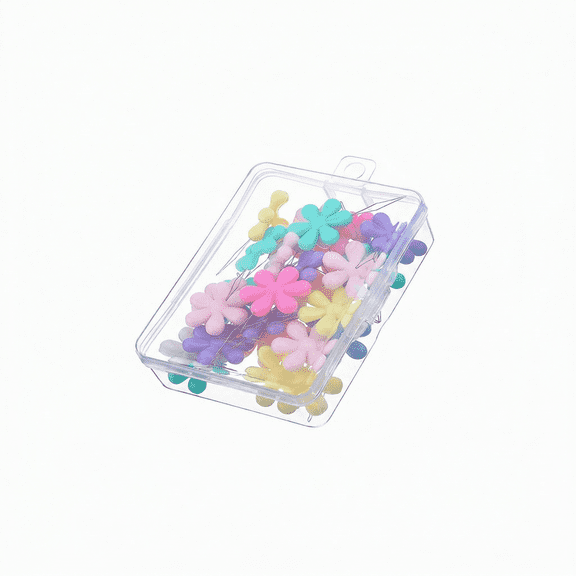 Needle Threaders, 20pcs Colorful Flower Needle Threaders, Plastic Threader Tool with Storage Box, Suitable for Hand Sewing, DIY, etc.