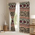 thumbnail image 3 of Erosebridal Hippie Aztec Black Out Curtains, Brown Black Leopard Print Curtains Pack of 2 (42x63 Each), 3 of 6