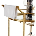 thumbnail image 2 of Linon Round Metal and Mirror Bar Cart in Gold, 2 of 6