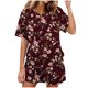 thumbnail image 5 of Conjunto de Pijama de las Mujeres de Moda Casual Color Sólido Casa Manga Corta Cuello Redondo Superior Y Pantalones, Ropa de Salón, 5 of 6