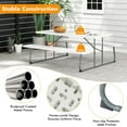 thumbnail image 6 of Costway Folding Picnic Table with 2 Benches All Weather Wood-like Tabletop Umbrella Hole White, 6 of 10