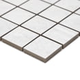 thumbnail image 5 of The Tile Life Opera White 4" x 4" Marble Look Matte Porcelain Mosaic Tile Sample, 1 Piece, 5 of 7