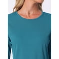 thumbnail image 4 of DARING DIVA Long Sleeve Crewneck Lounge Sets Contrast Color Trims L Blue, 4 of 6