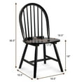 thumbnail image 4 of Costway Set of 4 Vintage Windsor Dining Side Chair Wood Spindleback Kitchen Room Black, 4 of 12