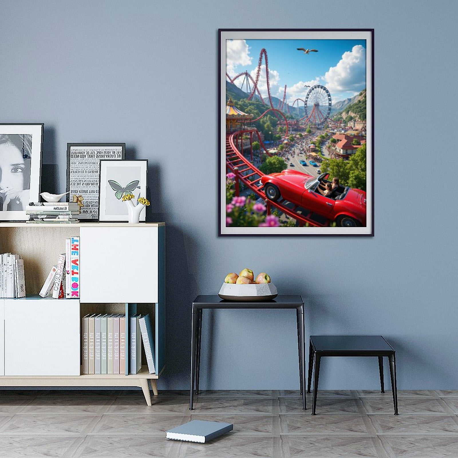 Diamond Art Kits for Adults - 5d Roller Coaster Adventure Scene Diamond Painting for Adults, Diamond Art for Adults Beginners, Diamond Painting Kits for Adults for Home Wall Decor