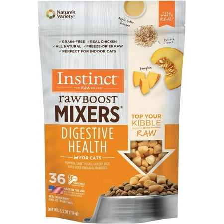 UPC: 0769949601098 | Instinct Freeze Dried Raw Boost Mixers Grain Free Digestive Health Recipe All Natural Cat Food Topper by Nature s Variety  5.5 oz. Bag 5.5 Ounce (Pack of 1)