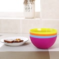thumbnail image 3 of 4pcs Colorful Plastic Children Dinner Bowl Food Bowl Round Shape Design Rice Soup Bowl for Kids (Mixed Color), 3 of 7