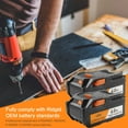 thumbnail image 5 of 18V Battery for Ridgid Straight Finish Nailer, Jobsite Blower, Orbit Sander, 5 of 5
