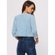 thumbnail image 3 of Chaqueta corta de mezclilla Allegra K para Mujer Cuello Redondo Mangas 3/4 deshilachada Azul claro XL, 3 of 6