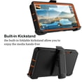 thumbnail image 5 of Takfox for Samsung Galaxy S23 Ultra/S23 Plus/S23 Case with Belt Clip Holster Military Grade Heavy Duty Protection 3 in 1 Shockproof Armor Rugged Durable for Galaxy S23 Ultra Phone - Black+Orange, 5 of 6